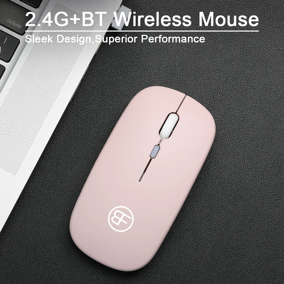 2.4G Ergonomic Wireless Mouse -2.4G & Bluetooth-compatible Connection, Stable & Reliable Connection, Low Delay for PC/Laptop