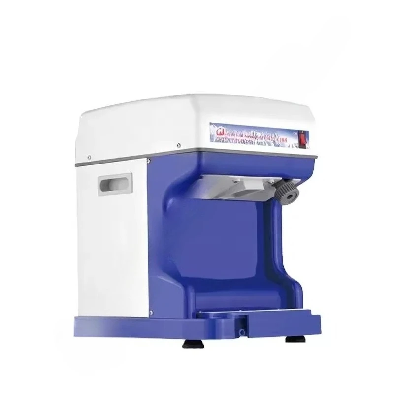 #￥220v Commercial Snow Cone Machine Automatic Ice Crusher Thickness Adjustable Electric Snowflake Shaved Ice Machine