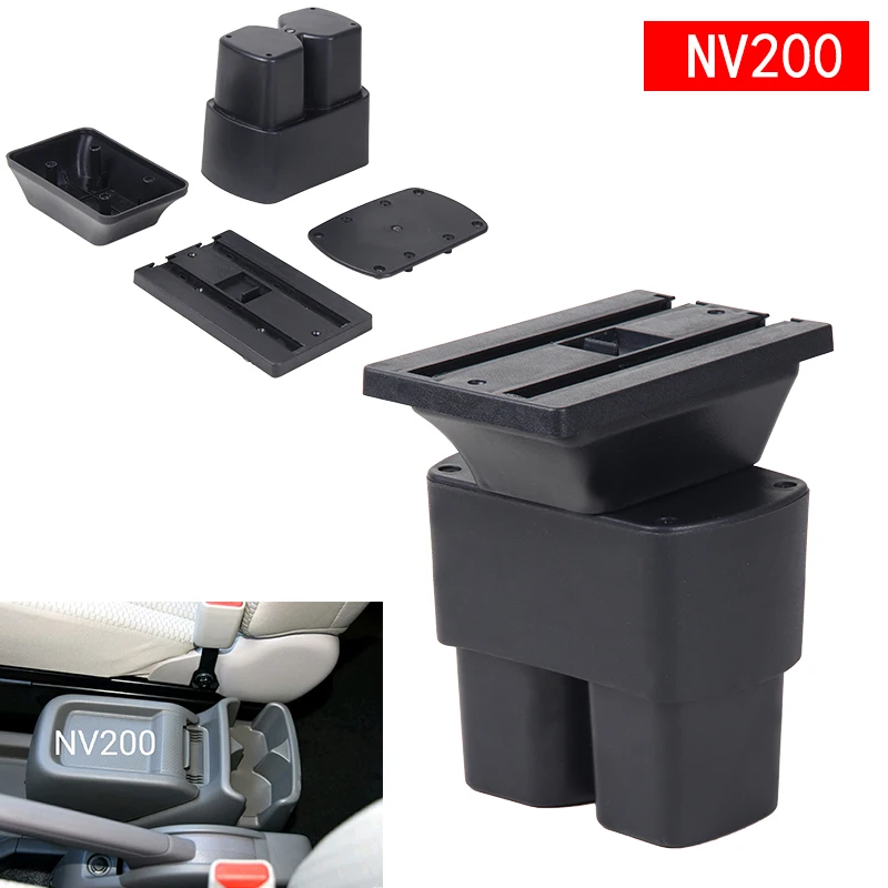 NEW For Nissan NV200 Armrest Box Specialized Interior Modification Central Armrest Storage Box Original Factory Accessories USB