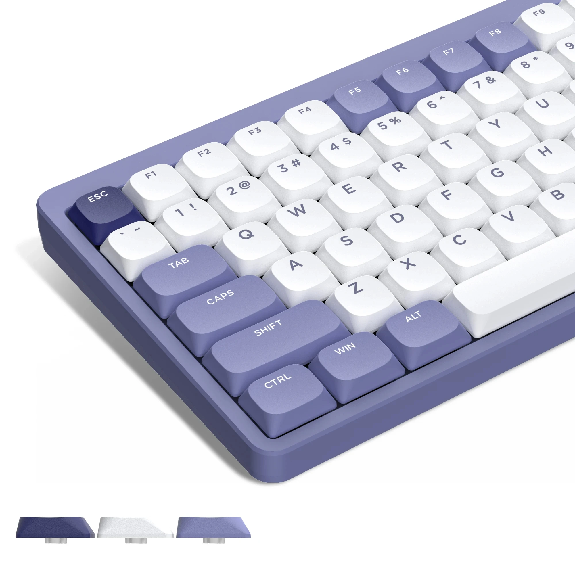 Imagem -06 - Womier-teclas de Perfil Bajo de 143 Teclas Juego de Teclas Personalizadas Pbt de Doble Disparo para Interruptores Cherry mx Teclado Mecánico para Jugadores