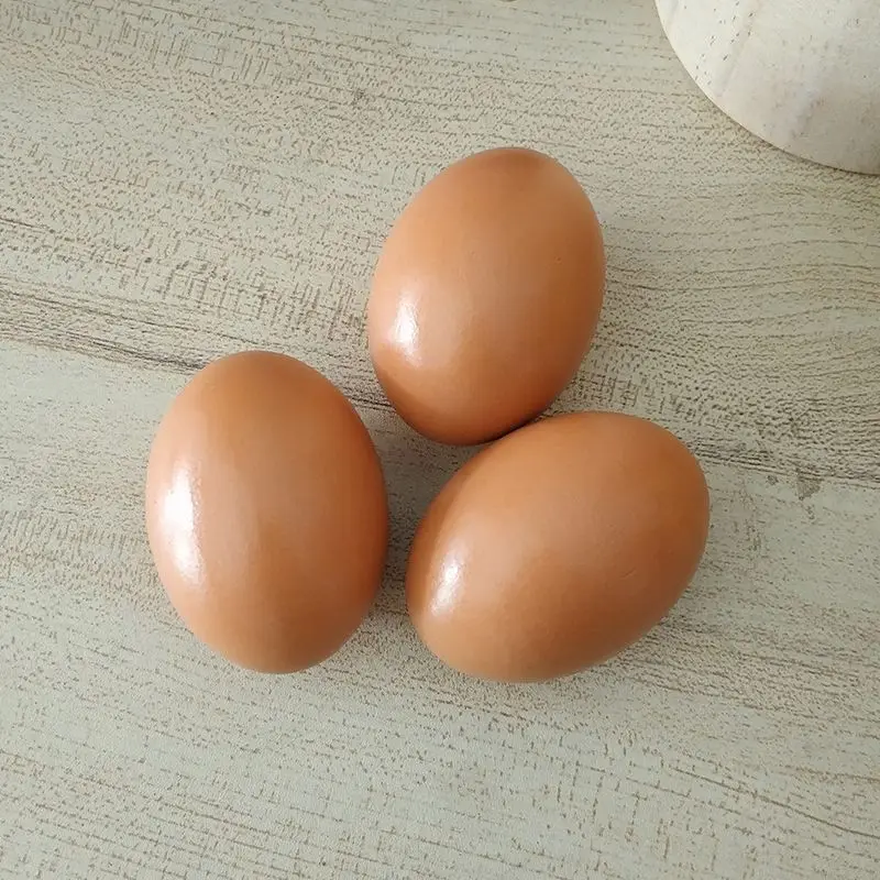 Creative Prank Solid Wooden Simulation Egg Model Toy Gift Outdoor EDC Portable Tool
