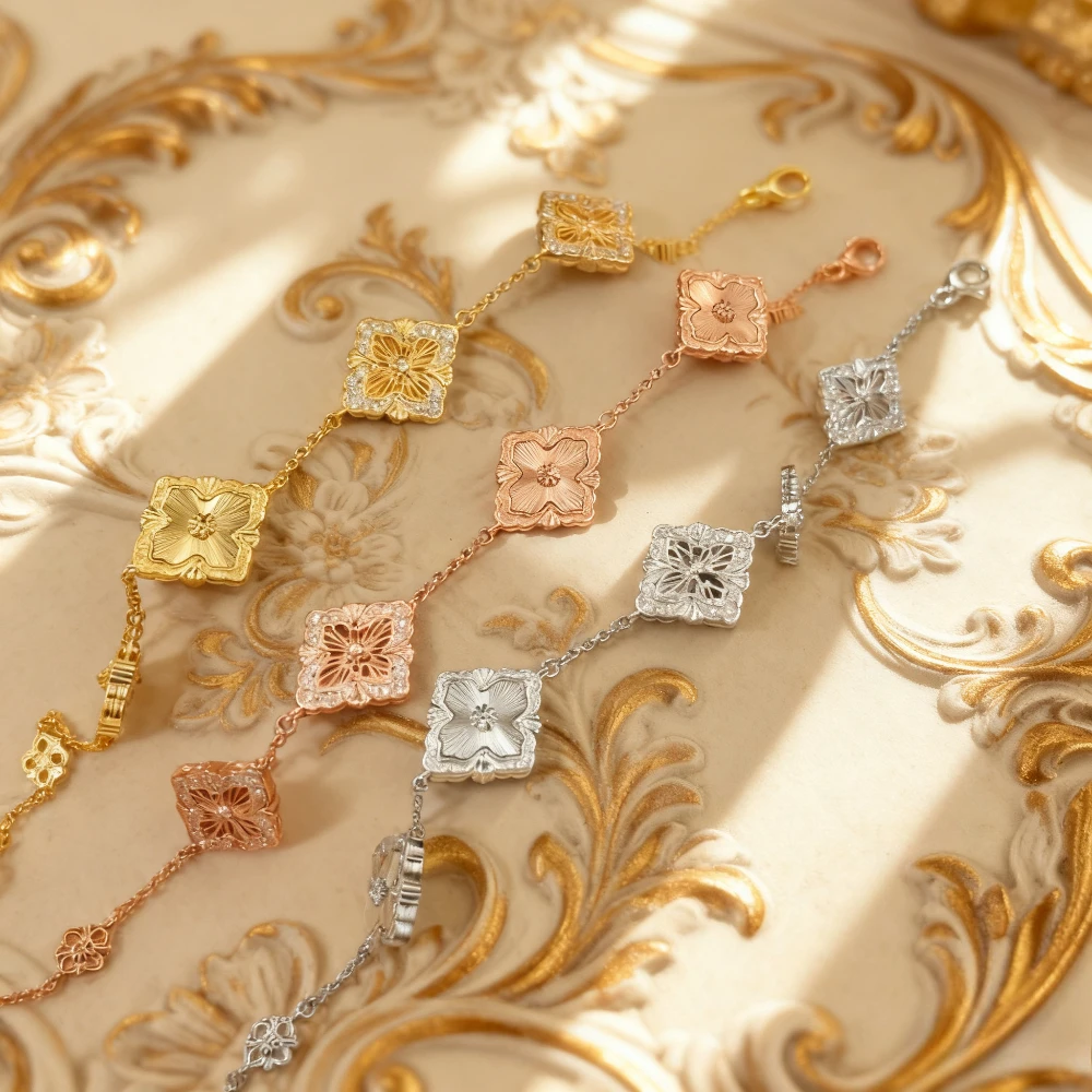 

2025 New Elegant accessories 2025 New Laser - crafted Five - flower Bracelet