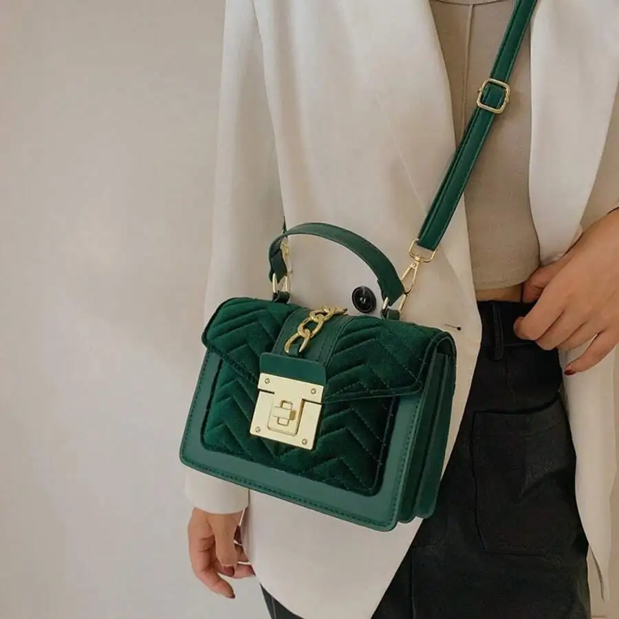 Quilted Chain Square Bag For Women Business Casual Lightweight Waterproof