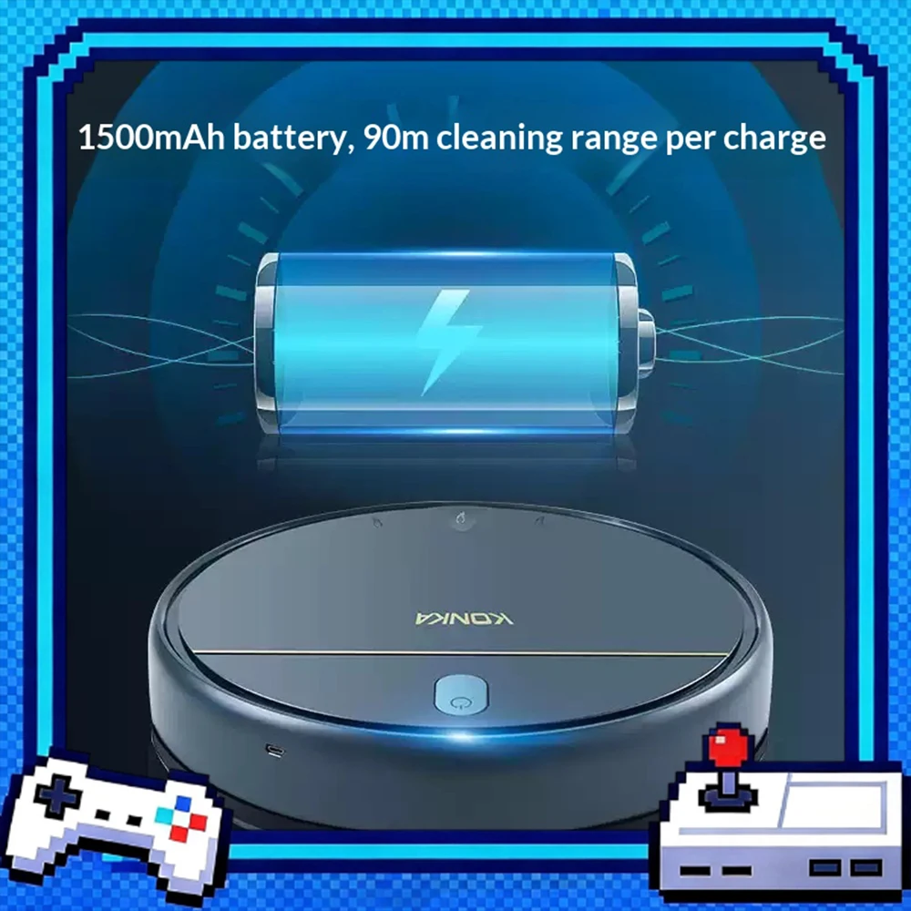 KANKA KC-VS53 Sweeping Robot Vacuum Intelligent Planning Path Robot Vacuum Cleaner Obstacle Crossing Gather Two-sided Brush