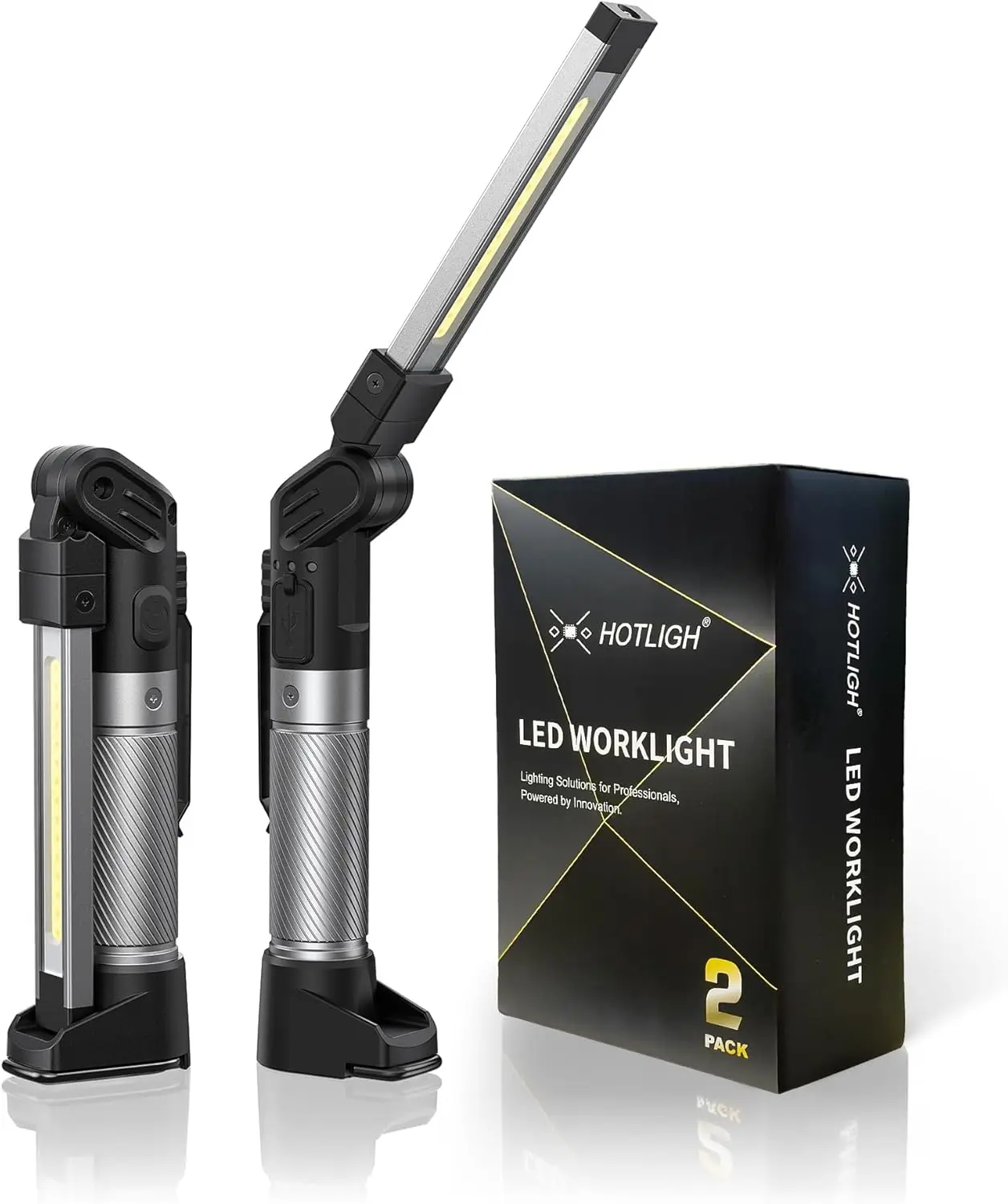 

Магнитный фонарь - рабочий светильник 800 люмен с многофункциональным складным дизайном, магнитный фонарик 2200 мАч, 3 режима освещения