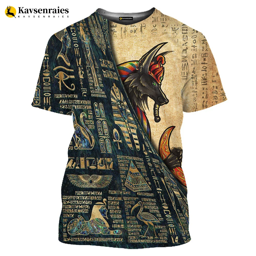 Ancient Egyptian Horus 3D Print T-shirt God Eye of Egypt Pharaoh Anubis Graphics T Shirt Men Women Casual Streetwear Tops