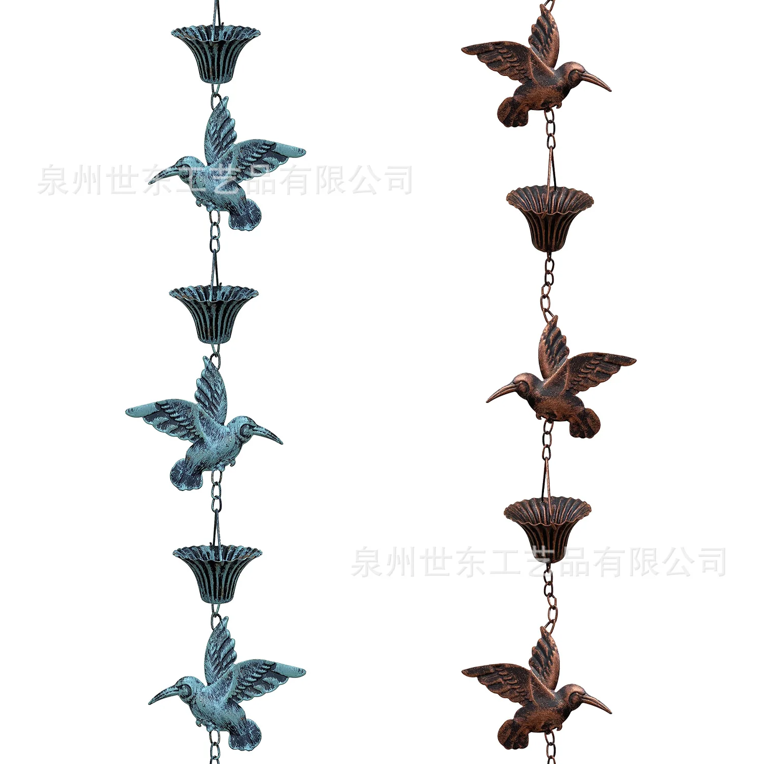 

Metal retro rain chain pendant drain sink sewer hardware outdoor garden eaves decoration