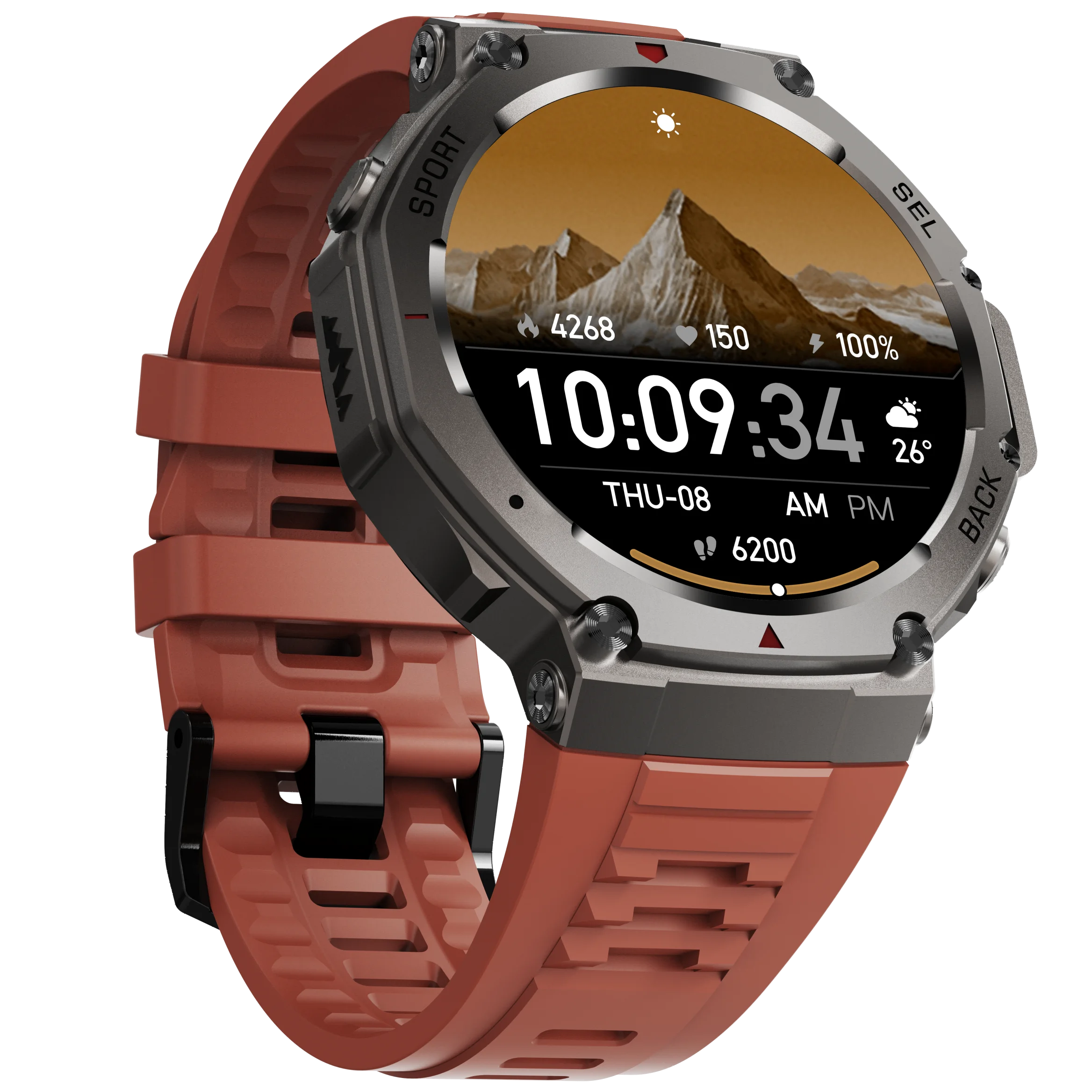 TJXL-DM58 Smart Watch Smartwatch Ultra Bright AMOLED Screen 7 Day Battery Life 170+ Workout Modes Heart Rate Blood Oxygen Measur