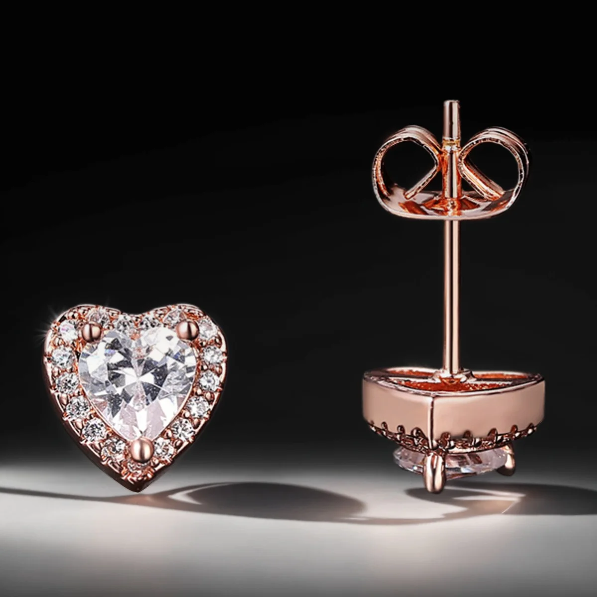 Модные блестящие серьги-гвоздики в форме сердца для женщин, новогодние подарки, пирсинг, женские серьги, корейские ювелирные аксессуары для девочек E082