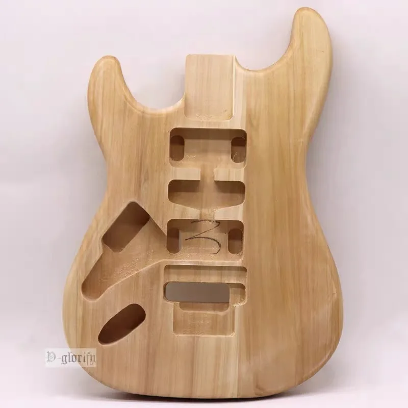 Electric Guitar Body Left Hand Floyd Rose, Unfinished Poplar Wood, Assorted Body, HSH Semi-finished Guitar Barrel, Newest