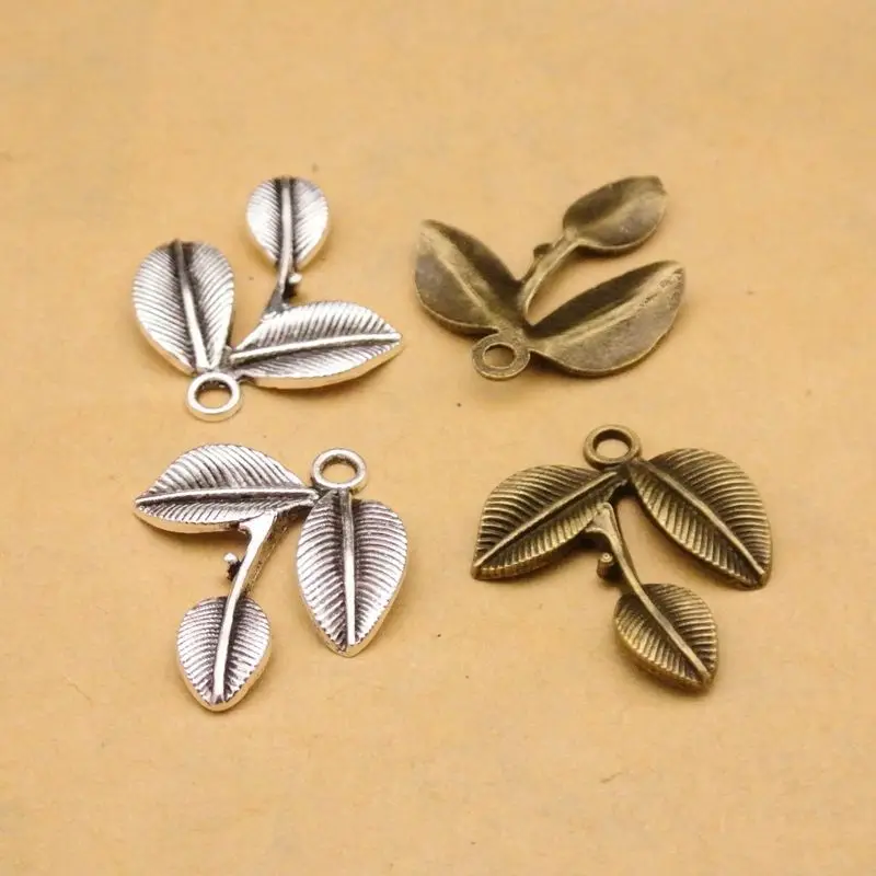 10pcs/lot Vintage Leaves Pendant Charms Antique Bronze Color Leaf Charms Jewelry Diy Big Tree Leaf Charms For Bracelet Making