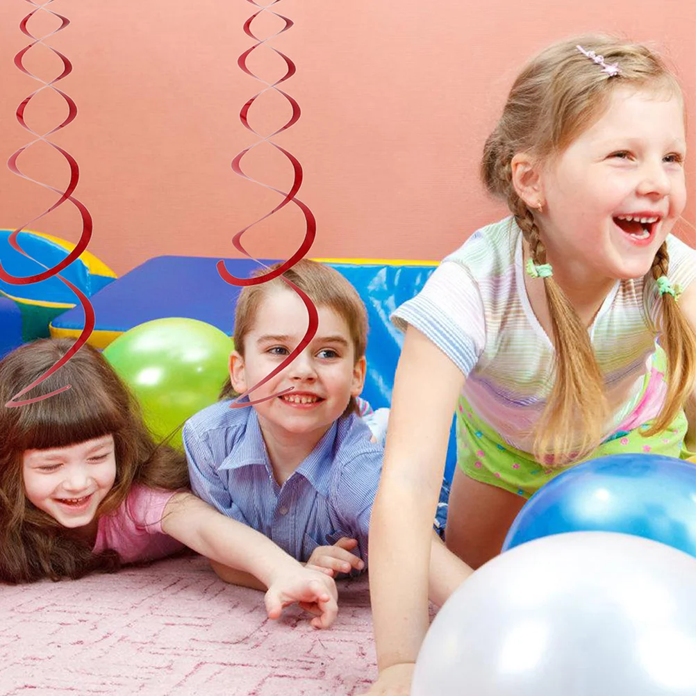 12Pcs Hanging Swirls Party Decorations Ceiling Walls Doors Birthday Weddings Graduations Vibrant Lightweight Pet Materials