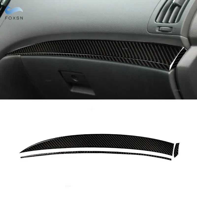 ألياف الكربون سيارة المشارك الطيار لوحة القيادة شرائط غطاء الكسوة لإنفينيتي G35 2007 2008 G37 2008-2013 G25 2011 2012 Q60 2014 2015 #1