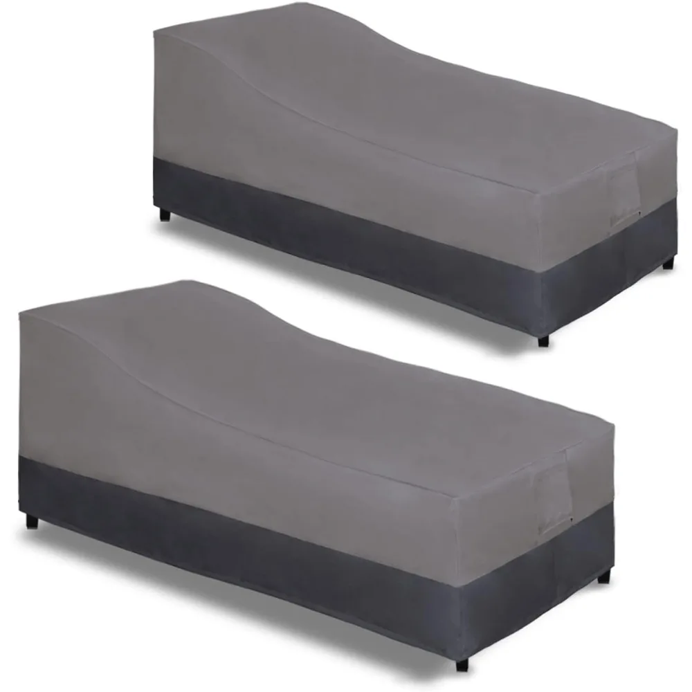 

Easy-Going Waterproof Outdoor Chaise Lounge Cover, Heavy Duty Patio Lounge Chair Cover, Windproof Outdoor Furniture Cover with A