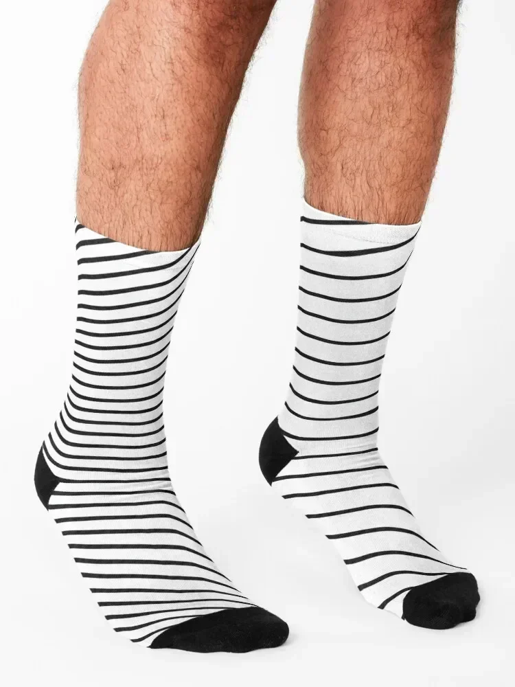 Black pin stripes Socks ankle basketball compression shoes Socks Female Men's
