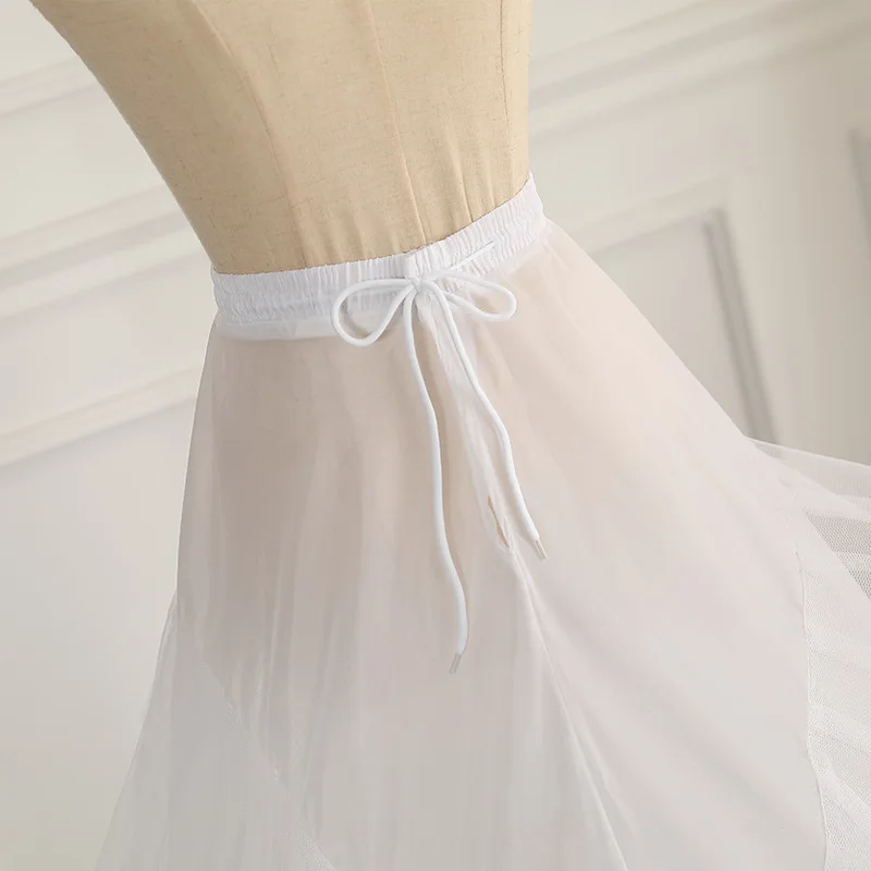 Kéo Áo Cưới Crinoline Quá Khổ Lưới Dép 3 Sợi Hai Vòng Thép Co Giãn Lưng Thun Lưới Cứng Pannier