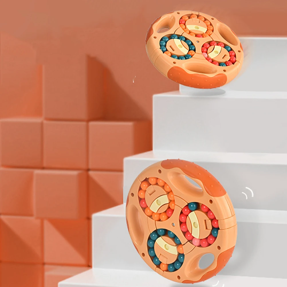 

Colorful Rolling Beads Kids Stress Relief Fidget Finger Decompression Gyro Rotating Bean Cube Educational Plaything For