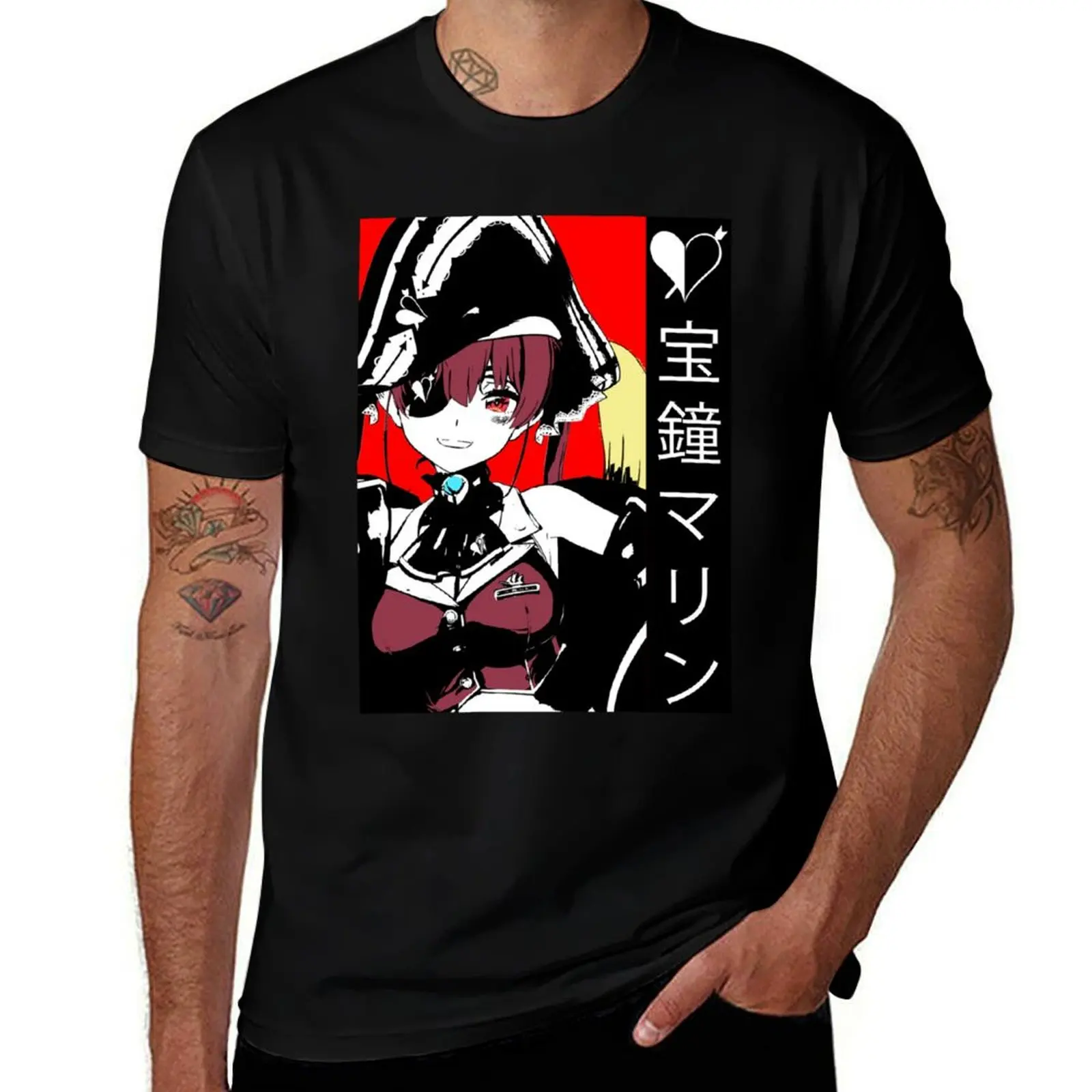 

Hololive Hoshou Marine Senchou T-Shirt anime tshirt blanks shirts graphic tees sublime mens vintage t shirts