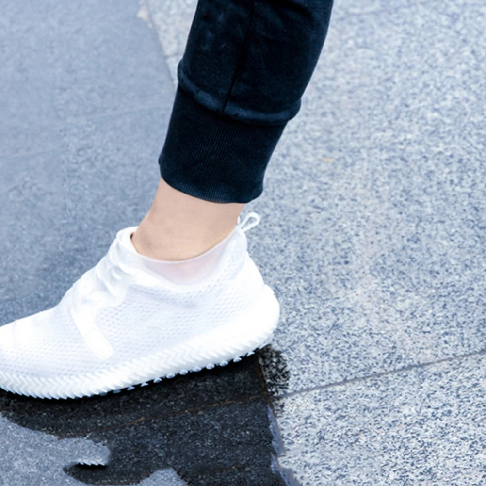 

1pc Waterproof Shoe Covers Silicone Anti-Slip Rain Shoes Cover Outdoor Wear-Resistant Foldable Reusable Proof Size S