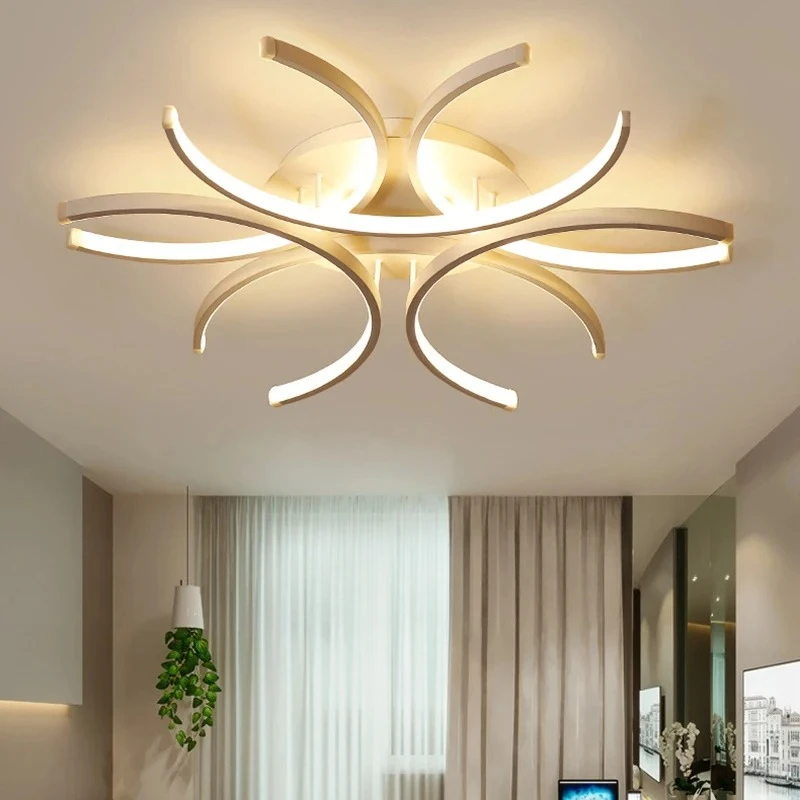 

Modern Ceiling Light Bedroom Circular for Living Room Dining Table Kitchen Interior Designer Glossy Lighting Fixtures