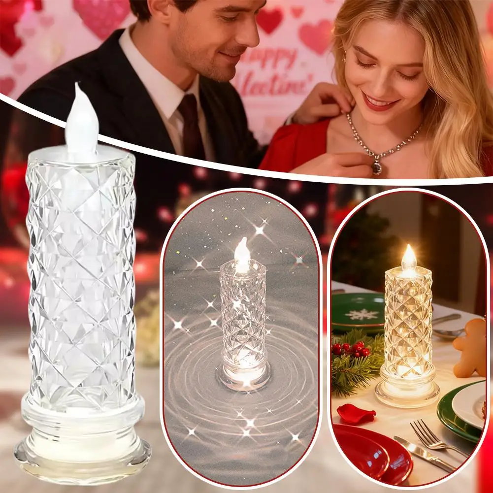 Led شمعة ضوء روز نمط الإسقاط محاكاة عديمة اللهب شمعة مصباح للمنزل حفل زفاف وعيد ميلاد الديكور عيد الميلاد