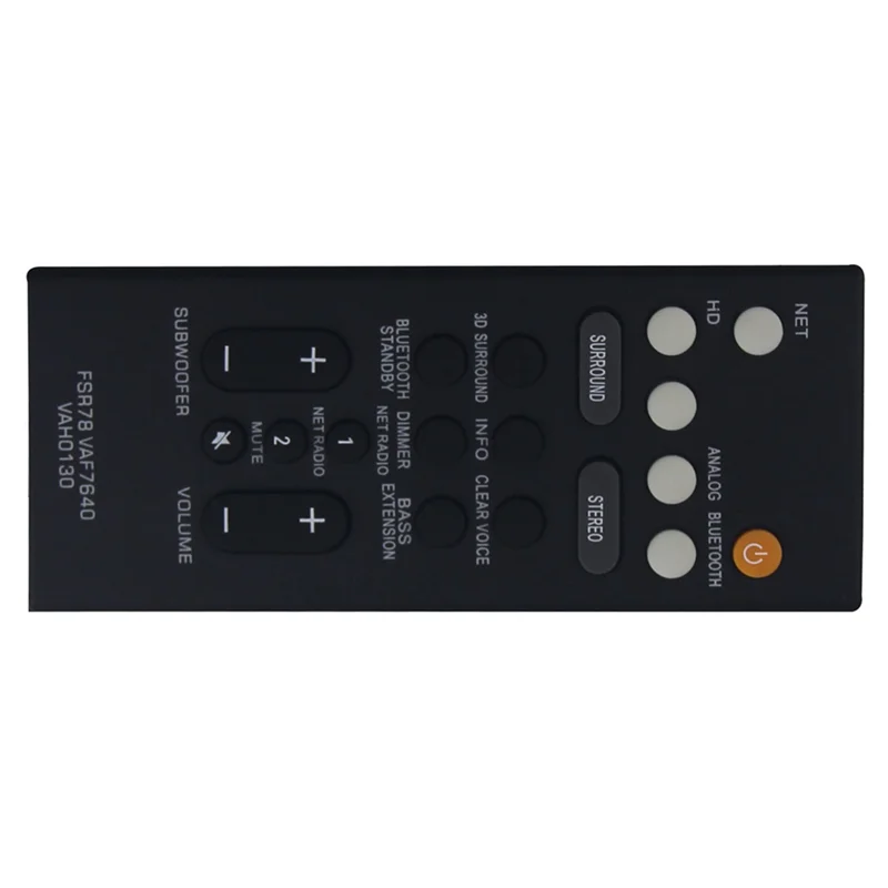 

A33T-3X Remote Control Replacement FSR78 VAF7640 For Yamaha Sound Bar Speaker ATS-1080 YAS-108 ATS1080 YAS108