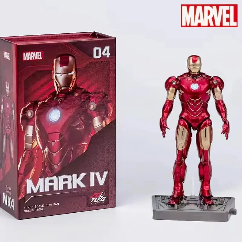 New Hot Genuine Zd Toy Marvel Iron Man Avengers Mark2 Model 1/10 Anime Action Figure Collection Model Room Decoration Toy Robot