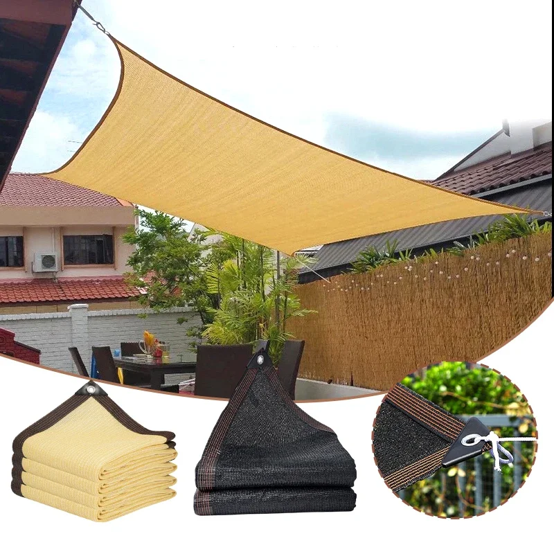 Toldos para exteriores, vela parasol para jardín, Canopi para terraza, toldo de lona para coche, refugio solar rectangular para piscina, vela parasol de malla