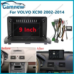 Car Radio Fascia For VOLVO XC90 2002-2014 9 Inch Frame Android 2Din MP5 Player Stereo Panel