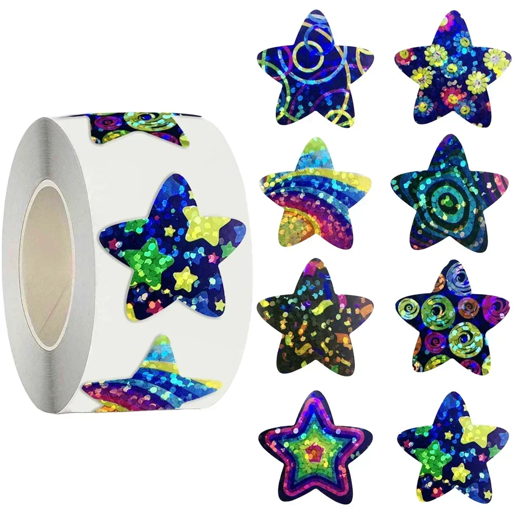 Self Space Star Stickers 500 Pcs Roll Designed For Kids Reward Charts Scrapbooking And Craft Decoration Purposes