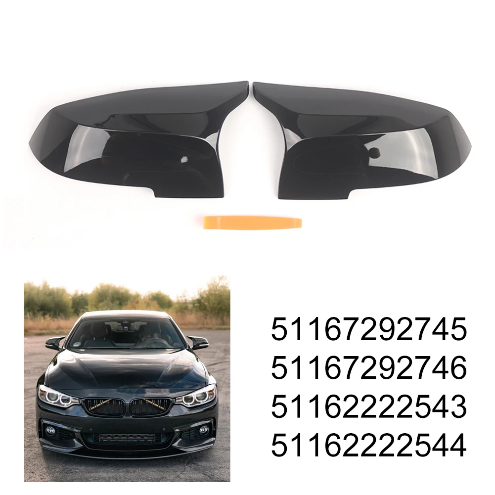 For BMW F20 to F36 Wing Mirror Cover Cap 2 Pack ABS Rearview Mirror Housing for 1 2 3 4 Series X1 E84 I01 Fit Confirmed