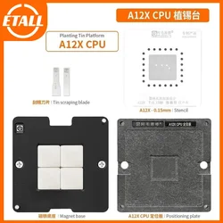 AMAOE A12X CPU repair tools ic reballing stencil para for IPHONE A12X CPU IC Repair net tin planting