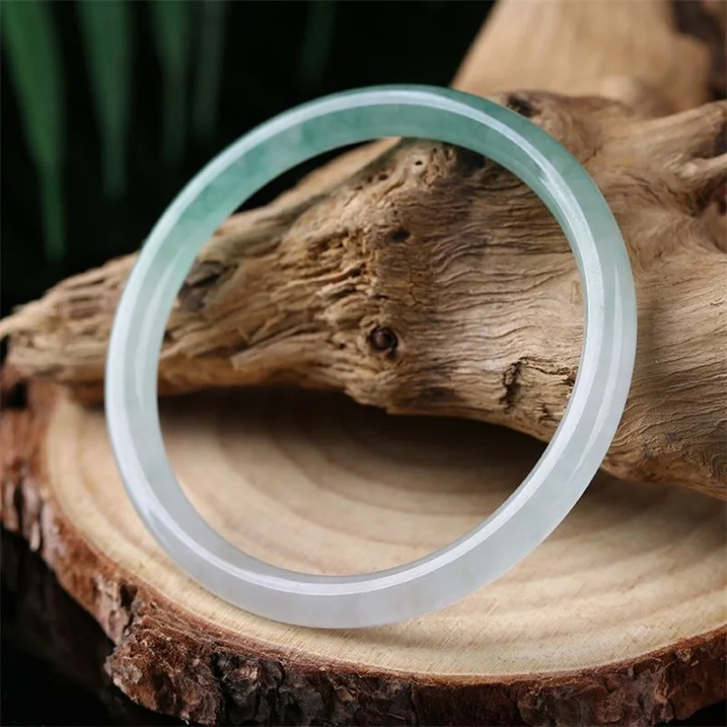 

New Natural Quartzite Jade Blue Water Ice Floor Mat Versatile Jade Bracelet