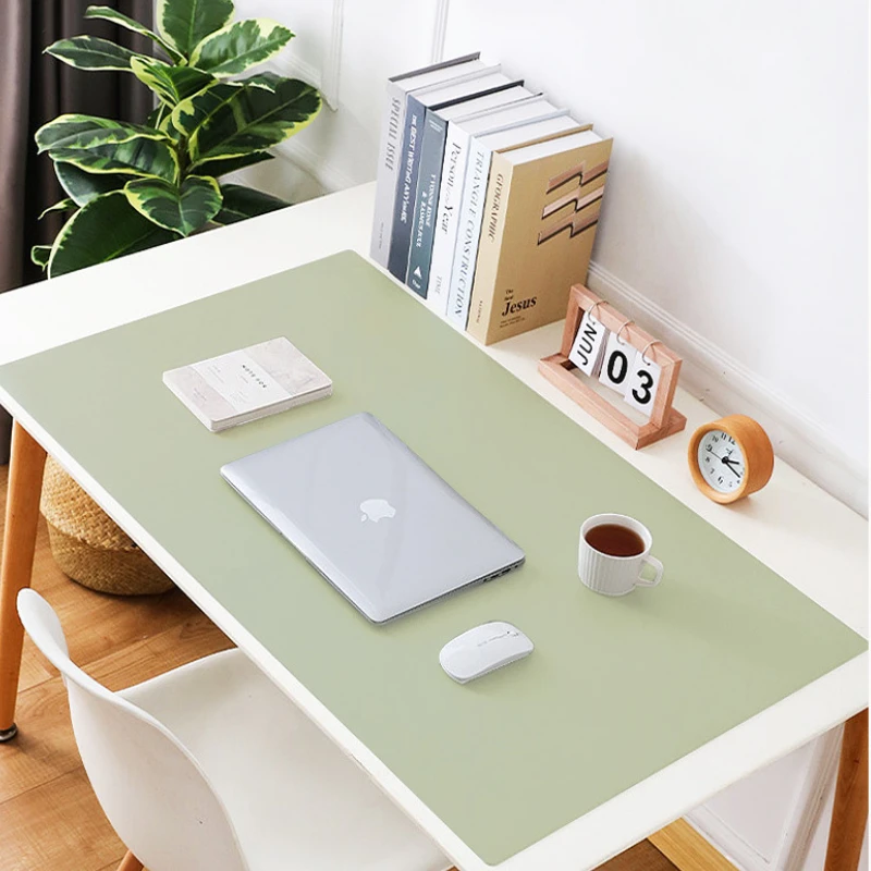 

Anti-slip Desk Mat Waterproof Coffee Table Cover Study Desk Tablecloth Leather Keyboard Mouse Pad Solid Color Large Table Cloth