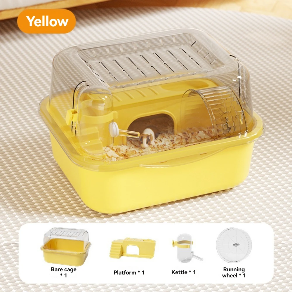 Deluxe-Hamsterkäfig aus Acryl, großer Raum, goldenes Hamsterhaus, faltbar und für den Außenbereich, Kunststofftablett, Heimtierbedarf, Box-Verpackung – Detail 25