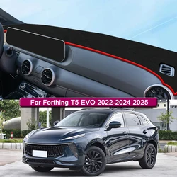 Car Styling For Forthing T5 EVO 2022-2024 2025 Car Dashboard Protective Mat Shade Cushion Pad Rose Carpet Mat Cover Accessories