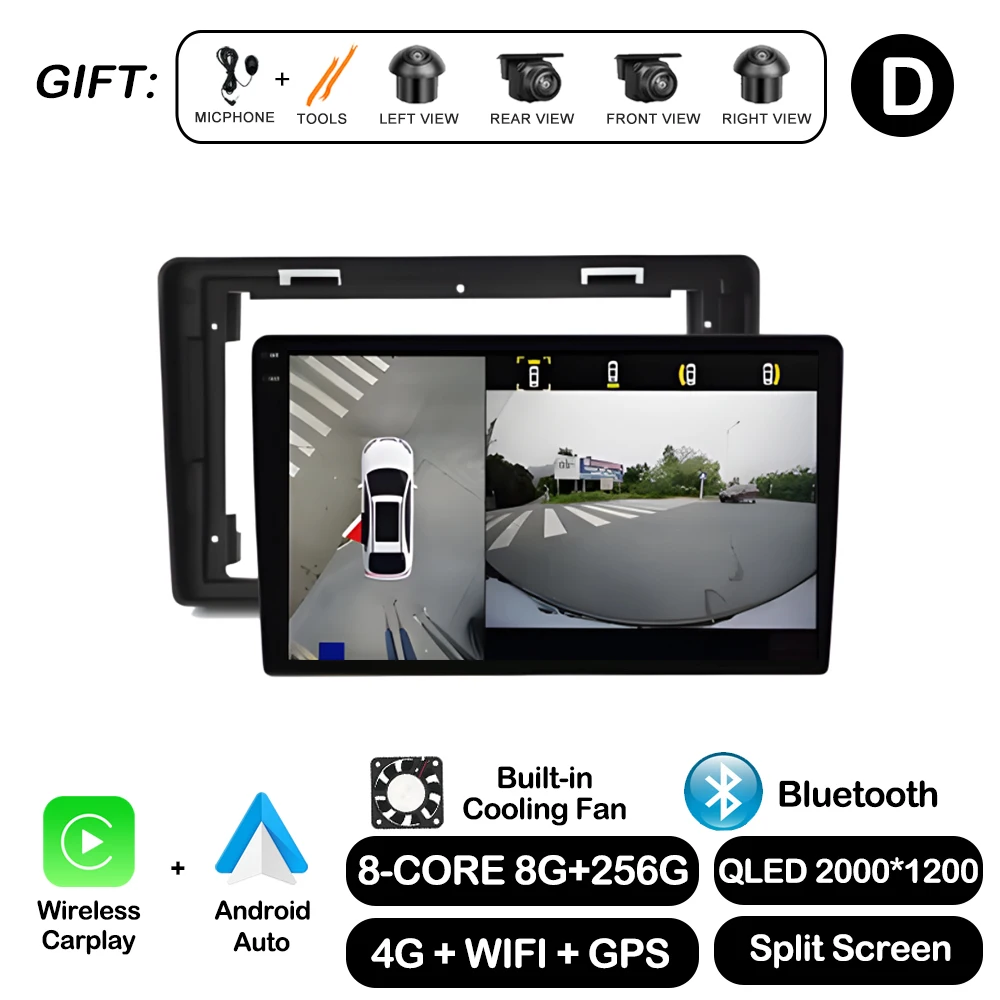Android Auto Carplay Voor Citroen C2 C3 2001 2003-2010 Autoradio Multimedia Video Player WiFi GPS Navigatie DSP stereo
