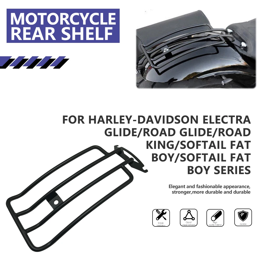 

Solo Seat Rear Fender Luggage Rack For Harley Electra Road Street Glide Road King FLHT FLHR FLHX FLT 1997-2020