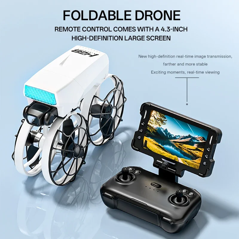 

2.4G RC Foldable 4CH Drone With Display Screen Remote Control HD Aaerial Photography Kids Toys Aircraft Optical Flow Positioning