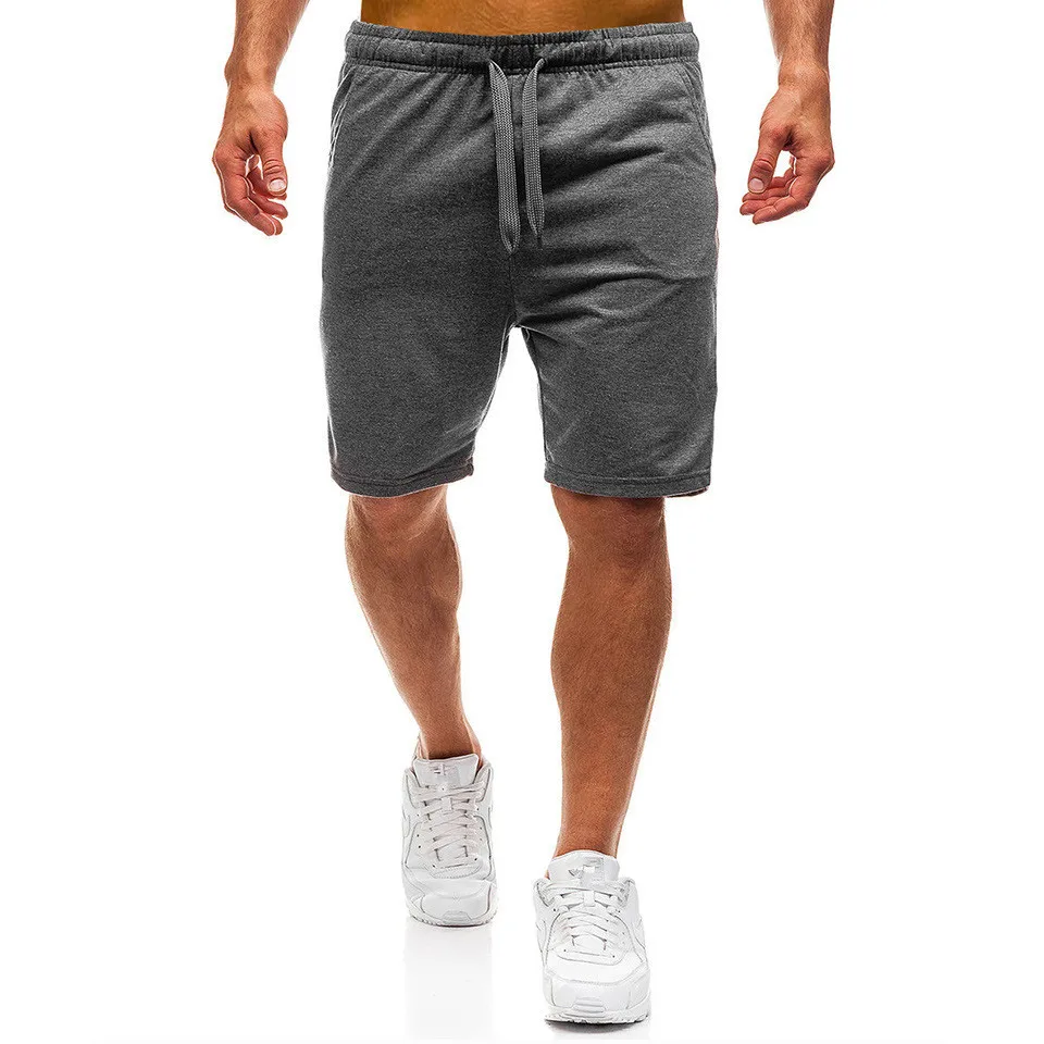 Mens Sports Pocket Solid Drawstring Board Trunk Beach Short Pants Shorts Summer Thin Trousers Zippered Pocket Loose Sweatpants