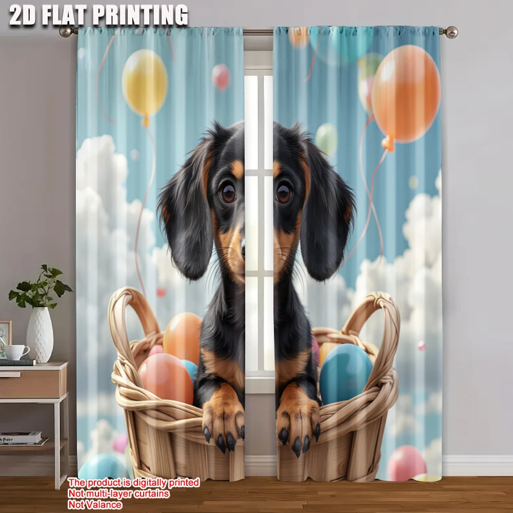 

2pc, Drapes one dog 13 Light Filter Versatile Applies to Indoor Use