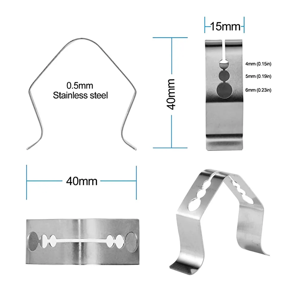 1Set Meat Temperature Probe Clip Stainless Steel Holder for Kitchen Bbq Grill Cooking Tool Accurate Stable Probe Fixing