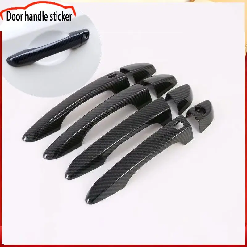 

Car Door Handle Bowl Cover Trim Sticker Styling Accessories For Hyundai Tucson 2015 2016 2017 2018 2019 Carbon Fiber Chrome