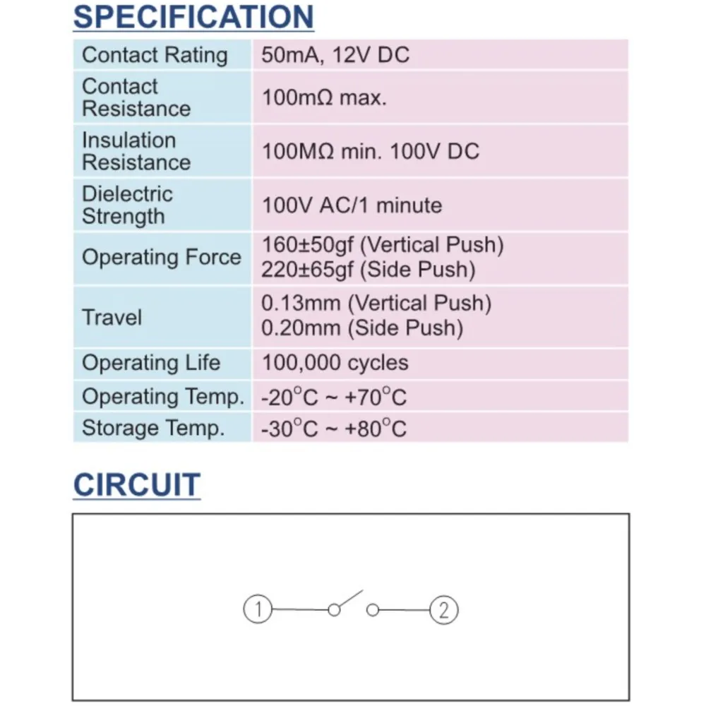10Pcs Taiwan 3*4*1.5MM With Fixed Point Patch 2-foot Switch In The Plane Press The Touch Switch Button Button Switch