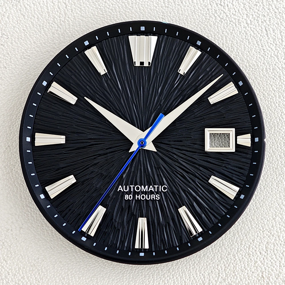 NH35 33.5mm Watch Dial No Logo For GS Style Parts NH35 NH36 Movement Men's Mechanical Watch Modification Parts Textured Dial