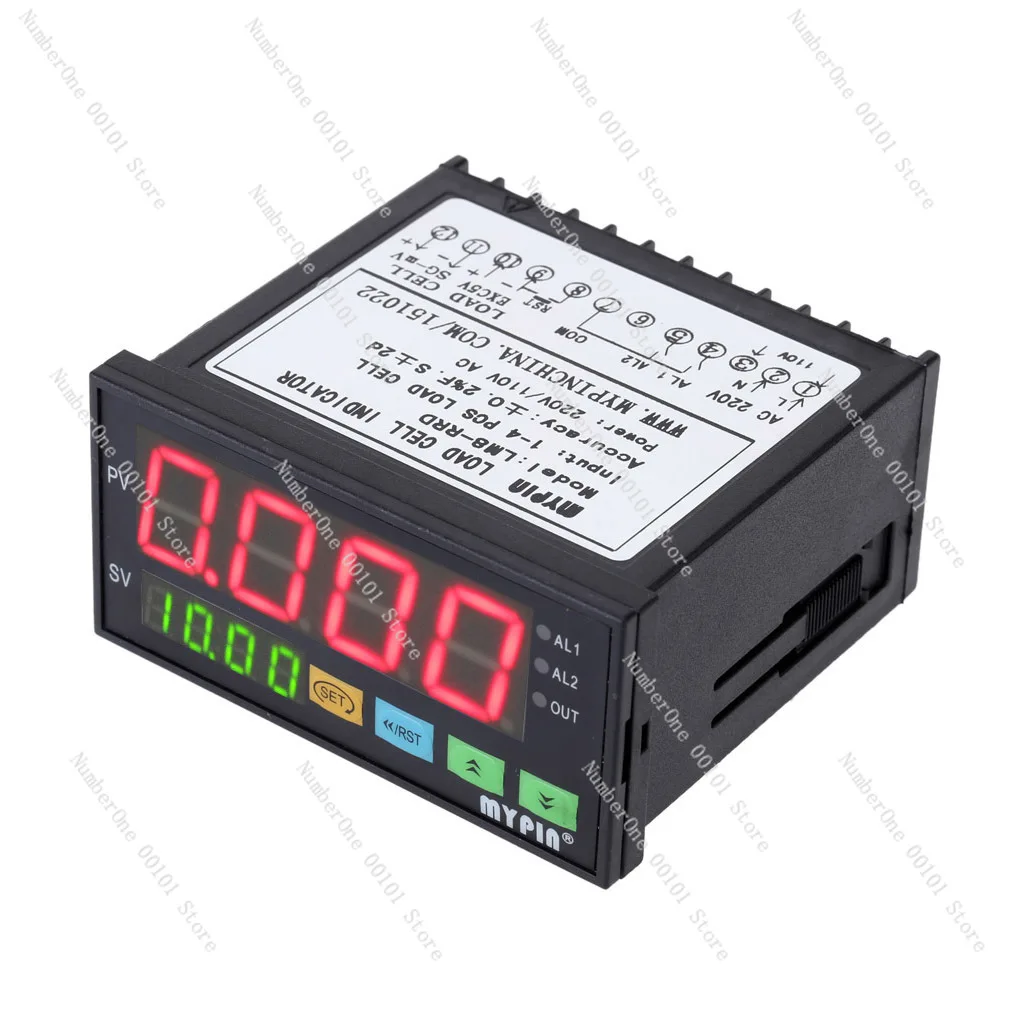 

MYPIN LM8-RRD Digital Weighing Controller LED Display Weight Controller 1-4 Load Cell Signals Input 2 Relay Output 4