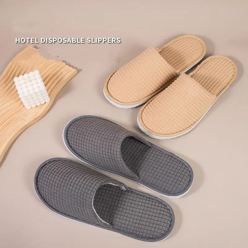 

Winter Warm Closed Toe Non-slip Hotel Slippers Thicken Plush Disposable Bathroom Slippers Couples Home Slipper Indoor Shoes