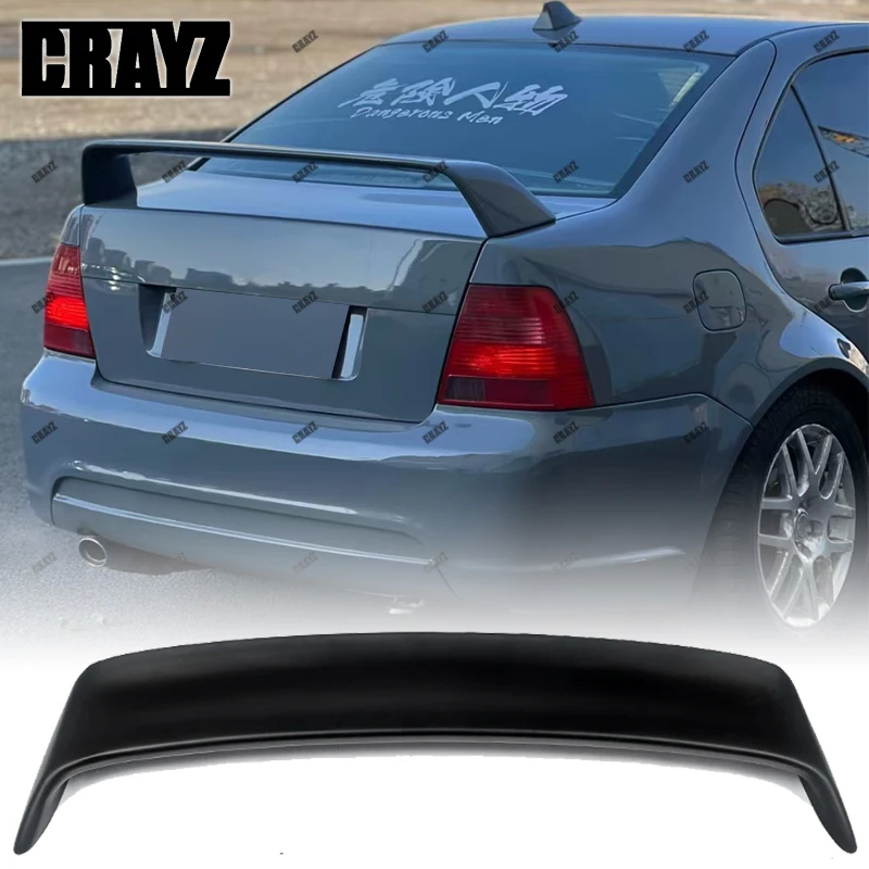 For Old Volkswagen Bora R 2001 02 03 04 05 06 07 2008 Modified Gloss Black Rear Spoiler Tail GT Style Lnstall High Spoiler