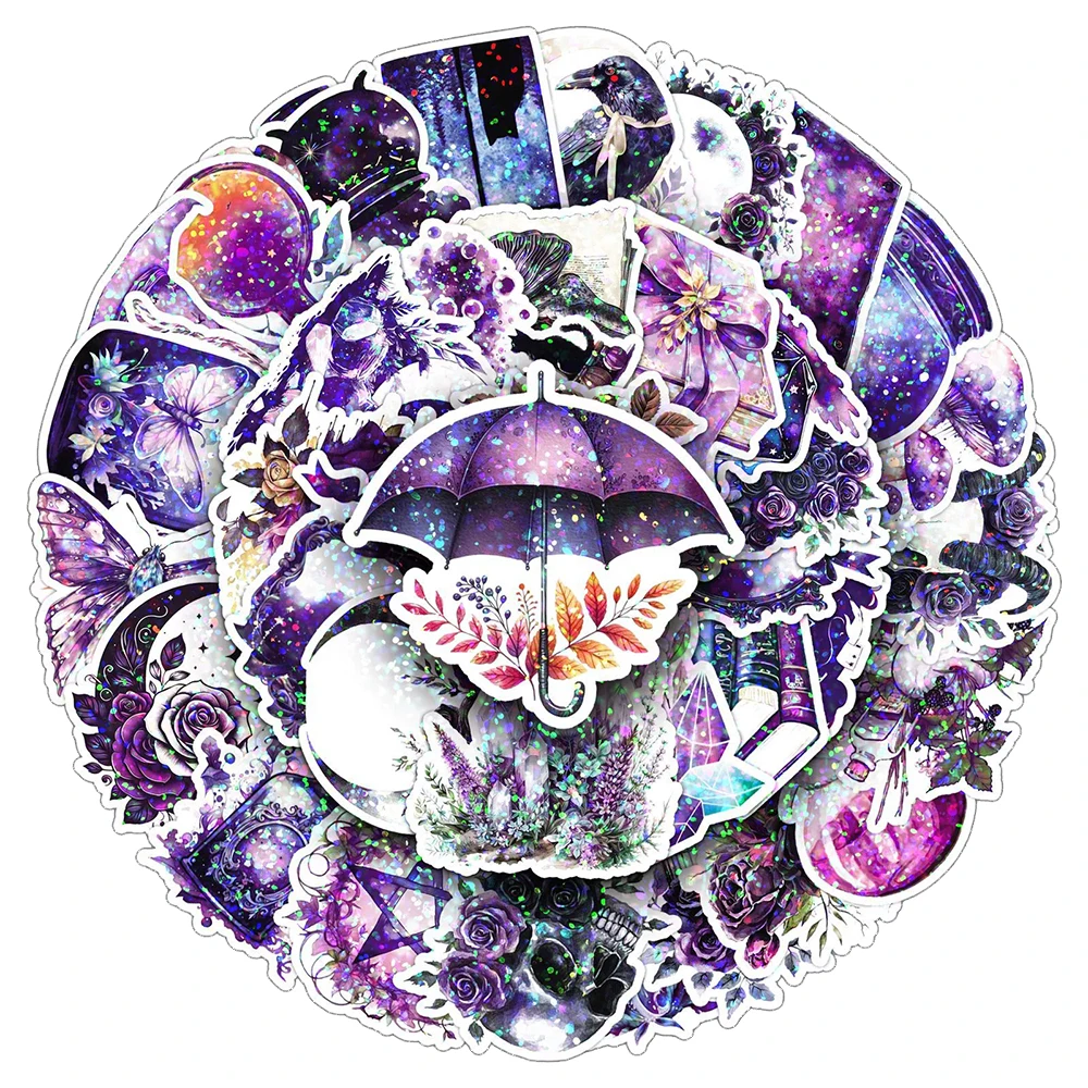 

10/30/50pcs Gothic Horror Magic Witch Skull Cartoon Stickers Waterproof DIY Motorcycle Laptop Helmet Cool Graffiti Sticker Decal