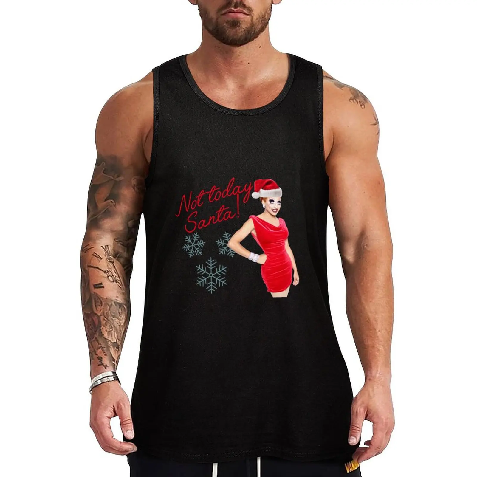 Bianca Del Rio - Not Today Santa Tank Top T-shirts men vest for men Sleeveless T-shirt Japanese t-shirt